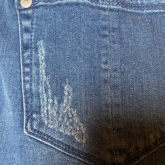 J Jill Denim Kick Flare Ankle Raw Hem Jeans size 8p - Picture 8 of 13